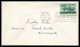 1949 US FDC Cover - Saint Paul, Minnesota to Sauk Centre, MN, SC# 981 H7 - $2.96