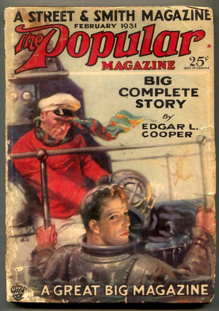 Primary image for Popular Magazine Pulp February 1931- Edgar Cooper