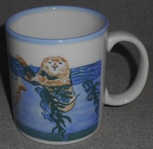 Nice Quality OTAGIRI Otters COFFEE MUG Great Graphics! MADE IN JAPAN - £6.22 GBP