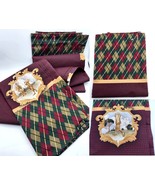 VINTAGE GOLFERS-Fabric CLASSIC Golf Shower Curtain-Green Maroon Red Gold... - $594.44 MXN