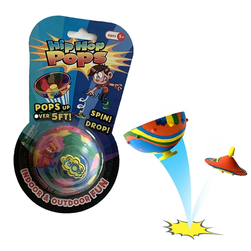 Novel Fidget Toys Hip Hop Pops Rubber Anti Stress Bouncing Ball Bounce Spinner - £6.57 GBP