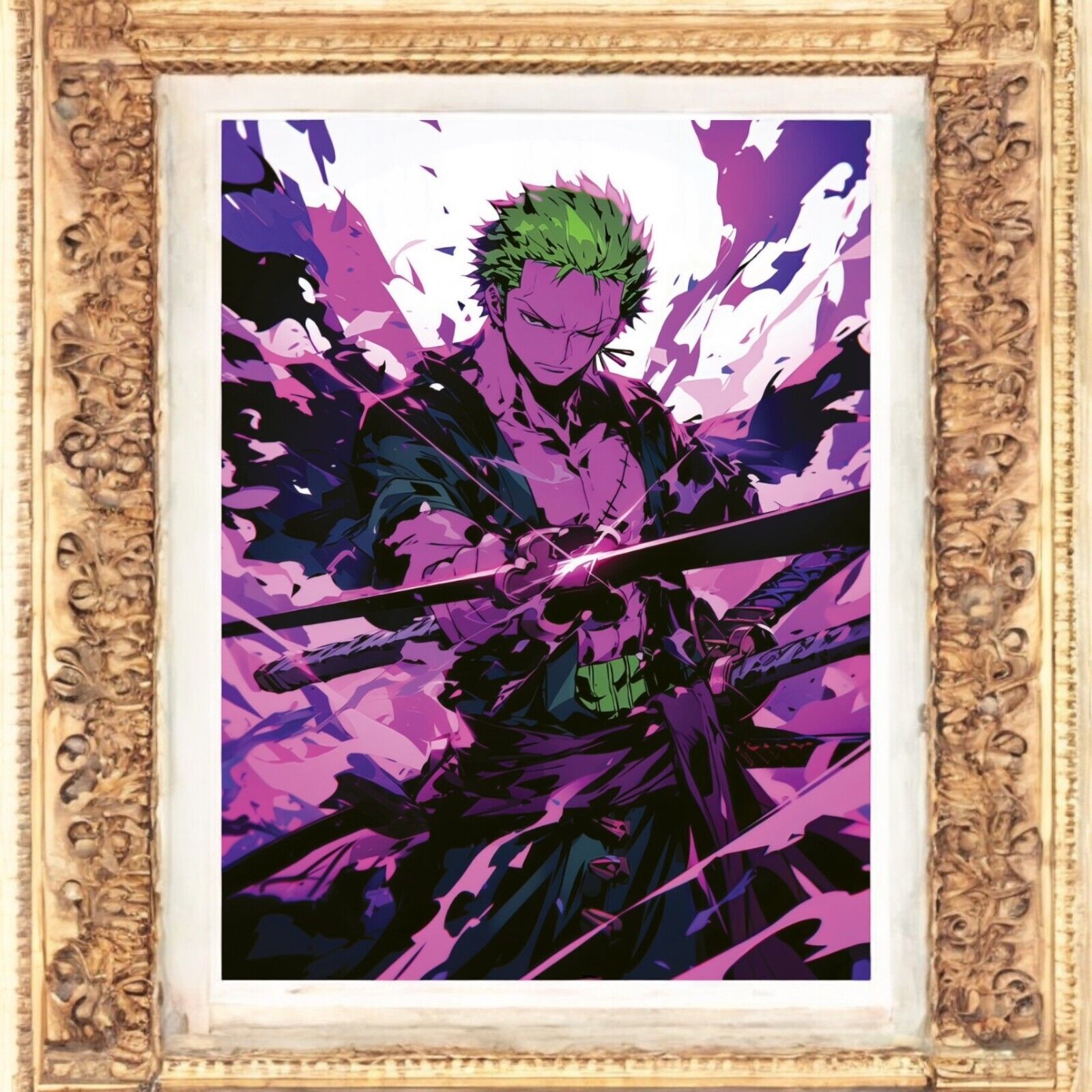 One Piece Roronoa Zoro Pirate Sword Master Home Decor Metal Wall Art Poster - $9.94+
