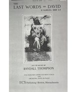 The Last Words of David from II Samuel, XXIII 3, 4 - Men&#39;s Voices - Shee... - $17.75 CAD