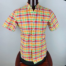 Ralph Lauren Preppy Classic Fit Colorful Plaid Short Sleeve Shirt Mens Medium M - £24.45 GBP