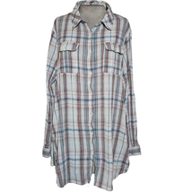 Multicolor Plaid Embroidered Back Button Down Size XL - £59.02 GBP