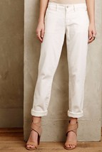 NWT ANTHROPOLOGIE HYPHEN BOY FIT WHITE CHINOS by PILCRO 30P - $49.99