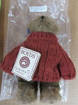NOS Boyds Bears Matthew 91756-25 Rust Colored Sweater Plush  B42 A - £28.87 GBP