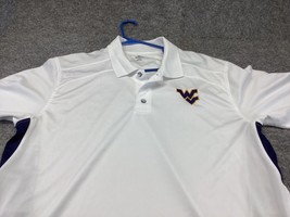 West Virginia Mountaineers Polo Shirt Mens Extra Large NCAA Football Breathable - £12.55 GBP