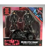 Batman Selina Kyle Chase Pack 2 Action Figures Helmet Motorcycle DC Comi... - £13.87 GBP