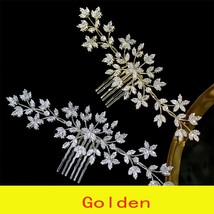 High quality zirconia hair comb bridal jewelry headdress wedding hair ac... - £34.47 GBP