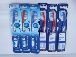 Oral-B Healthy and Clean Angled Head Soft Bristle Flossing Toothbrush Pack of 6 - $10.10