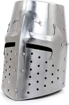 Medieval Helmet Polished Brushed Steel Large Helmet / Gift Halloween Med... - $111.62