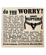1944 Brooks Air Cushion Rupture Hernia Garment Advertisement Quack Medic... - $366.69 MXN