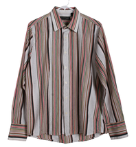 Men Clothing Medium size button up striped dress shirt - £8.86 GBP