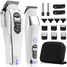 Professional Hair Clippers for Men Hair Cutting Kit &amp; T-Blade Hair Trimmer Kit C - £61.76 GBP