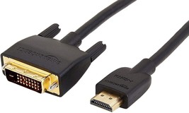 Hdmi To DVI-D Monitor Display Tv Adapter Cable Male/Male Hd 1080p Hdtv 6.6 Ft - £4.27 GBP