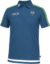 Adidas Men&#39;s Seattle Sounders Climacool On Field Polo Shirt, Blue, Small - £31.64 GBP