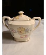 Crooksville China Pastel Floral / Gold Rimmed Sugar Bowl - pre-owned - $18.69