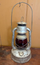 Vintage Dietz No. 100 Lantern Stamped “Water Bureau” NY USA - Red Globe ... - $38.52