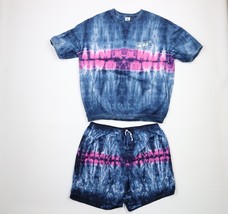 Vtg 90s Streetwear Mens Large Acid Wash Tie Dye 2 Piece Surfing Outfit S... - £71.18 GBP