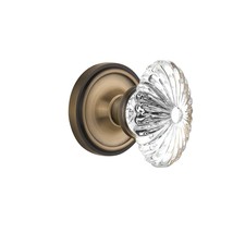 Nostalgic Warehouse Classic Rosette with Oval Fluted Crystal Glass Knob, Mortise - $317.99