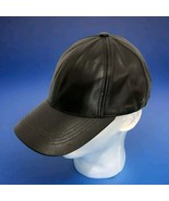 Winner Genuine Leather Hat Black Adjustable Made in USA - £7.25 GBP