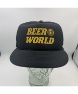 Vintage Beer World Snapback Mesh Black Trucker Hat - $25.00