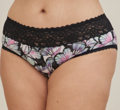 Torrid Plus Size 3X(22-24) Lace Trimmed Butterfly Print Hipster Brief, NWT - $16.93