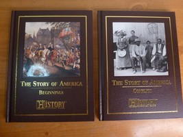 2 American History Pre-Civil War Books Beginnings &amp; Conflict - Faux Leather HC - £18.75 GBP