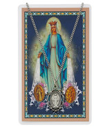 Our Lady of the Miraculous, St. Mary Medal Necklace with Laminated Prayer Card - $17.95