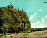 Vtg Postcard 1912 - Barkalow Brothers - Harvesting Hay - Farming Giant Bale - $8.86