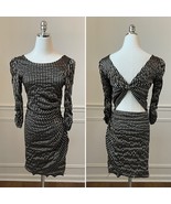 Ark &amp; Co Gold Black Stripe Back Cut Out BodyCon Dress S - €14,21 EUR