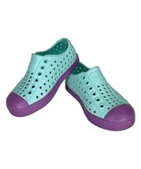 Native Teal Purple Shoes Toddler Size 6 Slip On Versatile Play Water - £15.79 GBP