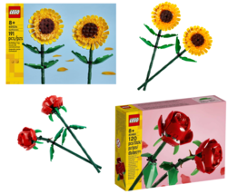 LEGO 40460 Roses &amp; 40524 Sunflowers NEW SEALED - £28.21 GBP