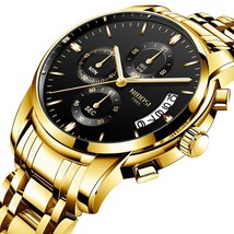 NIBOSI Mens Watches Brand Military Sport Gold Watch Men Business Wristwatch Watc - £37.75 GBP