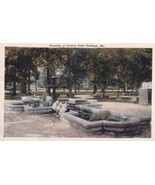 Fountain Central Park Carthage Missouri MO 1920 Postcard C16 - £2.35 GBP