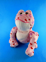 Ganz Webkinz Pink Heart Plush Stuffed Animal Love Frog red &amp; lavender he... - £6.95 GBP