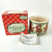 1990 Fragrance Crock Merry Bear Edition Vintage Potpourri Simmer Pot Chr... - $23.70