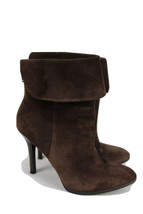 LAUREN RALPH LAUREN Leola Brown Suede Zip Up Women&#39;s Ankle Boots Size 7.5B - £35.61 GBP