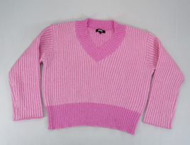 Apparis Anita Sweater Pink Women’s Medium V-Neck Polyester Knit - £22.55 GBP