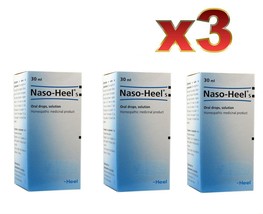 3 PACK Heel Naso Heel S For acute and chronic rhinitis Solution 30 ml - $40.99