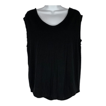 Poof! Women&#39;s Swoop Neck Sleeveless Black Top Size Small - £11.07 GBP