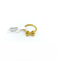 sanume Jewellery Classic Cute Simple Fashion Adjustable Golden Ring for Women - £17.57 GBP