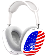 Silicone Case Covers For AirPods Max Headphones White With Patriotic Fla... - £10.35 GBP