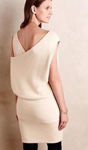 New Womens Designer Tracy Reese Sweater Off Shoulder Asymmetric Cream So... - £233.70 GBP