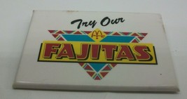 McDonalds Try Our Fajitas 3&quot; x 2&quot; Vintage Pinback Pin Button - £3.02 GBP