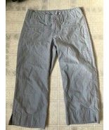 The North Face Gray Cotton Notched hem Hiking Capris sz 6 - £21.22 GBP