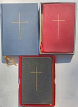 3 VTG Book of Common Prayer Gold Gilt Ribbon Black Seabury Original Box Red Camb - £43.63 GBP