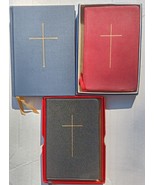 3 VTG Book of Common Prayer Gold Gilt Ribbon Black Seabury Original Box ... - $1,019.84 MXN