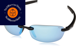 Revo Sunglasses Descend E: Polarized Lens Black Frame With Blue Water  - $299.84